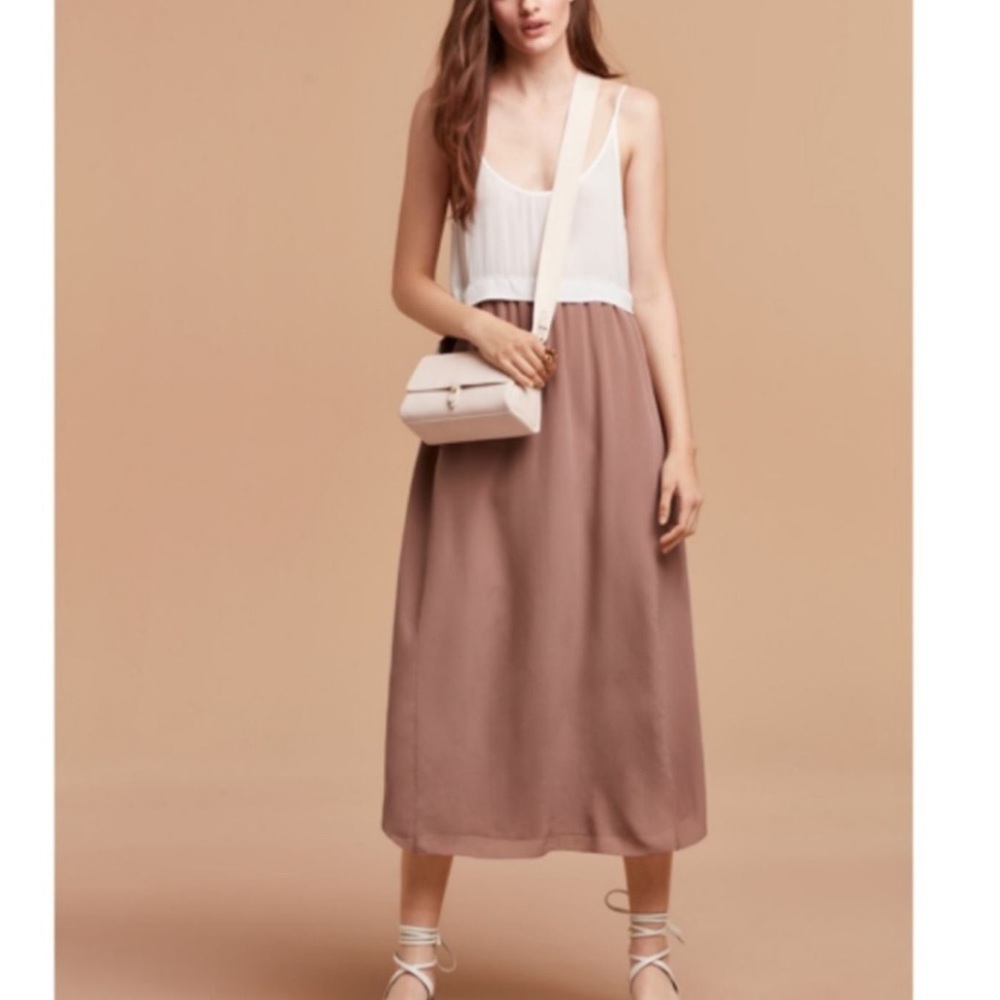 Wilfred Bisous Dress White & Rose Gold Size M